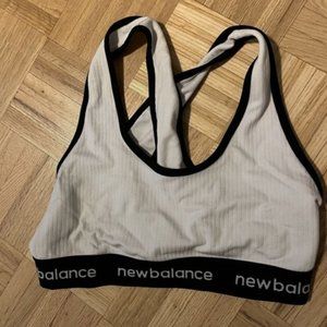 new balance white sports bra